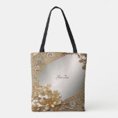Sac à main floral doré orné moderne (Dos)