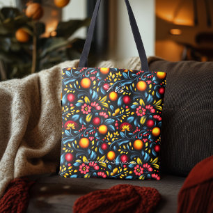 Sac à main floral élégant inspiré de Khokhloma
