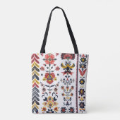 Sac à main floral en art folklorique rustique (Dos)