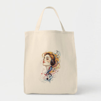 Sac à main floral en clé de sol Music Girl