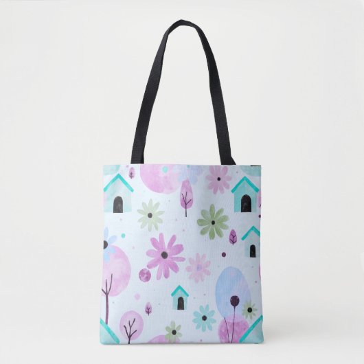 Sac à main floral en pastel doux (Devant)