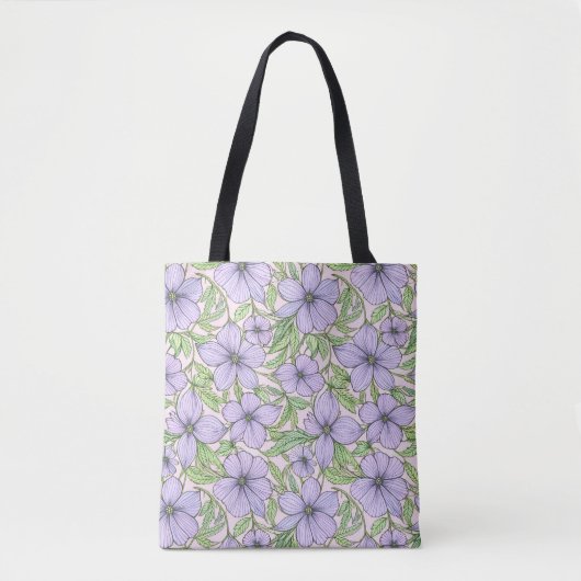 Sac à main floral Lavande Bloom (Devant)