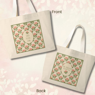 Sac à main floral personnalisé pour enseignant • N