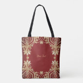 Sac à main floral rouge or moderne (Dos)