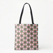 Sac à main floral vert et rouge