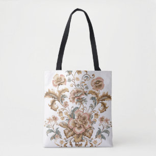 Sac à main floral vintage délavé Élégant botaniq