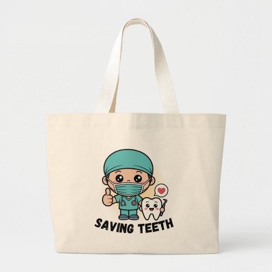 Sac à main FUNNY DENTIST : SAVING TEETH (Devant)