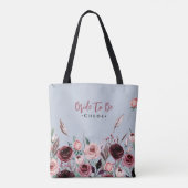 Sac À Main Future Mariée | Floral Burgundy et Bleu (Dos)