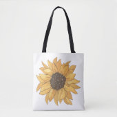 Sac à main géant botanique tournesol vibrant (Devant)