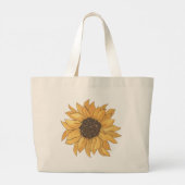 Sac à main géant botanique tournesol vibrant (Dos)