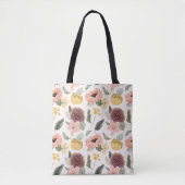 Sac à main géant illustration de fleurs de jardin (Devant)