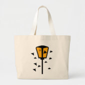 Sac à main géant Lumière de rue et papillons de nu (Devant)