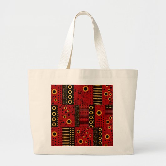Sac à main géant patchwork coup de soleil rouge af (Devant)