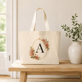 Sac à main géant personnalisé avec monogramme flor