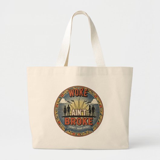 Sac à main géant "Woke ain't Broke" (Devant)