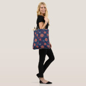 Sac à main géométrique bleu marine (Sur le modèle)