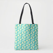 Sac à main géométrique turquoise et jaune (Devant)