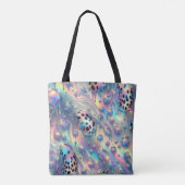 Sac à main girly et chic imprimé léopard opale (Dos)