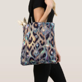 Sac à main girly et chic imprimé léopard opale (De près)