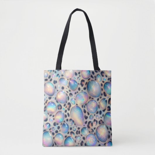 Sac à main girly et chic imprimé léopard opale (Devant)