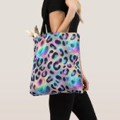 Sac à main girly et chic imprimé léopard opale (De près)