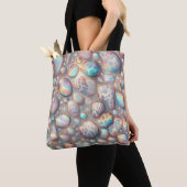 Sac à main girly et chic imprimé léopard opale (De près)