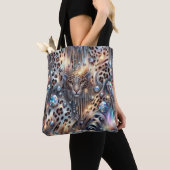 Sac à main girly opulent imprimé léopard opale (De près)
