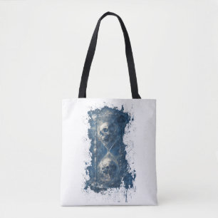 Sac à main gothique à motif crâne et sablier