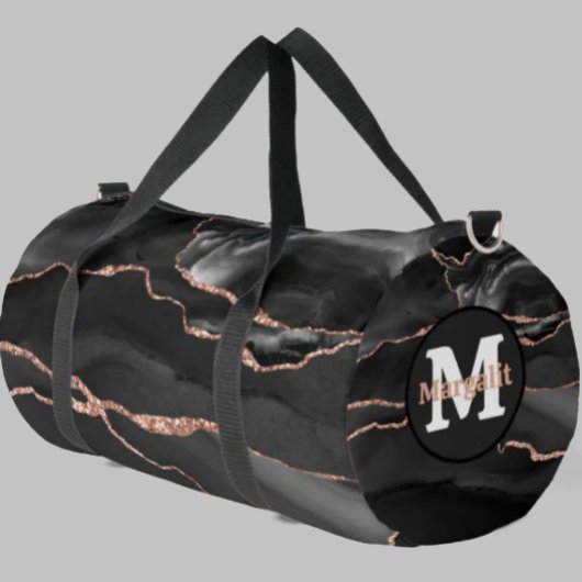 Sac à main grand format en agate paillettes or ros