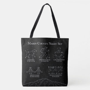 Sac à main grand format Marin County Night Sky noi