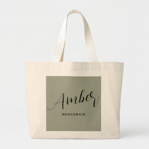 Sac à main grande capacité avec nom de demoiselle