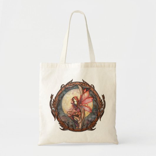 Sac à main grande taille Autumn Red Fantasy Fairy (Devant)