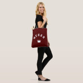 Sac à main graphique écriture couronne reine look (Sur le modèle)