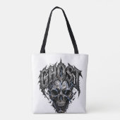 Sac à main graphique gothique Crâne Fantôme (Dos)