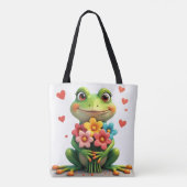 Sac à main Grenouille et Fleurs Mignonnes (Dos)