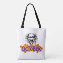 Sac à main Halloween d'octobre Crâne qui dégouline