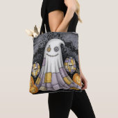 Sac à main Halloween fantôme en patchwork mignon e (De près)