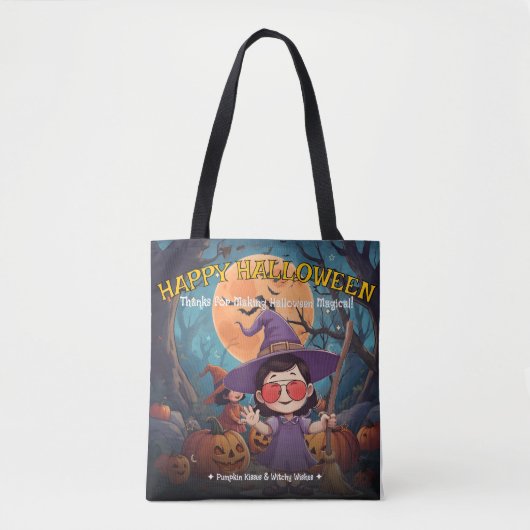 Sac à main Halloween Patch de citrouille pour Tric (Devant)