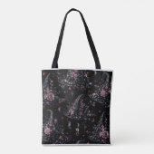 Sac à main Halloween sorcière botanique rose (Dos)