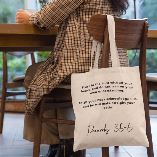 Sac à main inspirant avec verset biblique