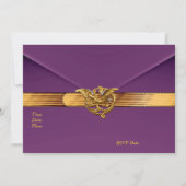 Sac à main Invitation Violet Velours Bijou Or (Dos)