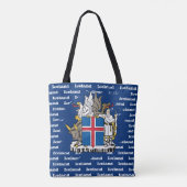 Sac à main Islande, mode de drapeau islandais (Dos)