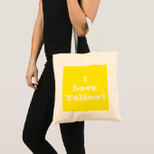 Sac à main J'aime Jaune (Devant (produit))