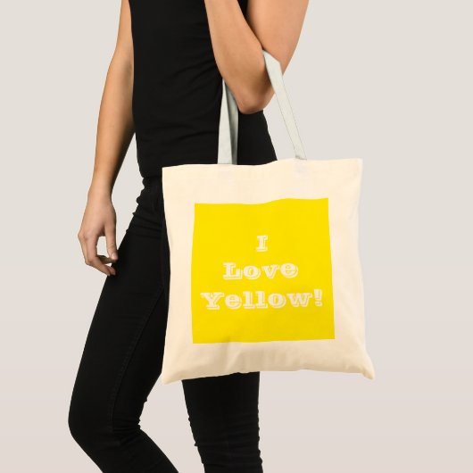 Sac à main J'aime Jaune (Devant (produit))