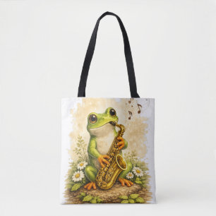 Sac à main joli saxophone grenouille Kawaii Musiqu