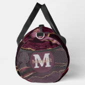 Sac à main large en agate Burgundy Gold Glitter (Droite)