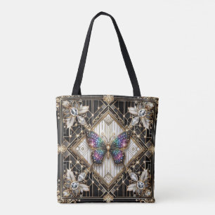 Sac à main luxe papillon arc-en-ciel diamants