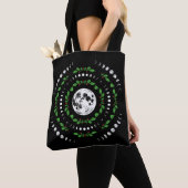 Sac à main mandala des phases lunaires (De près)