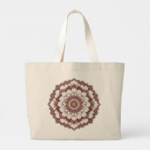 Sac à main mandala floral marron et beige (Dos)