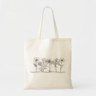 Sac à main minimaliste à motif de fleurs sauvages